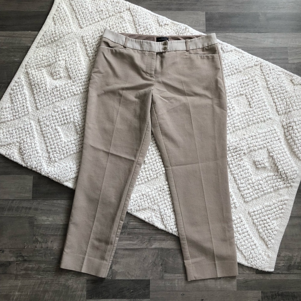 The Limited Women's Taupe Square Pattern Capris